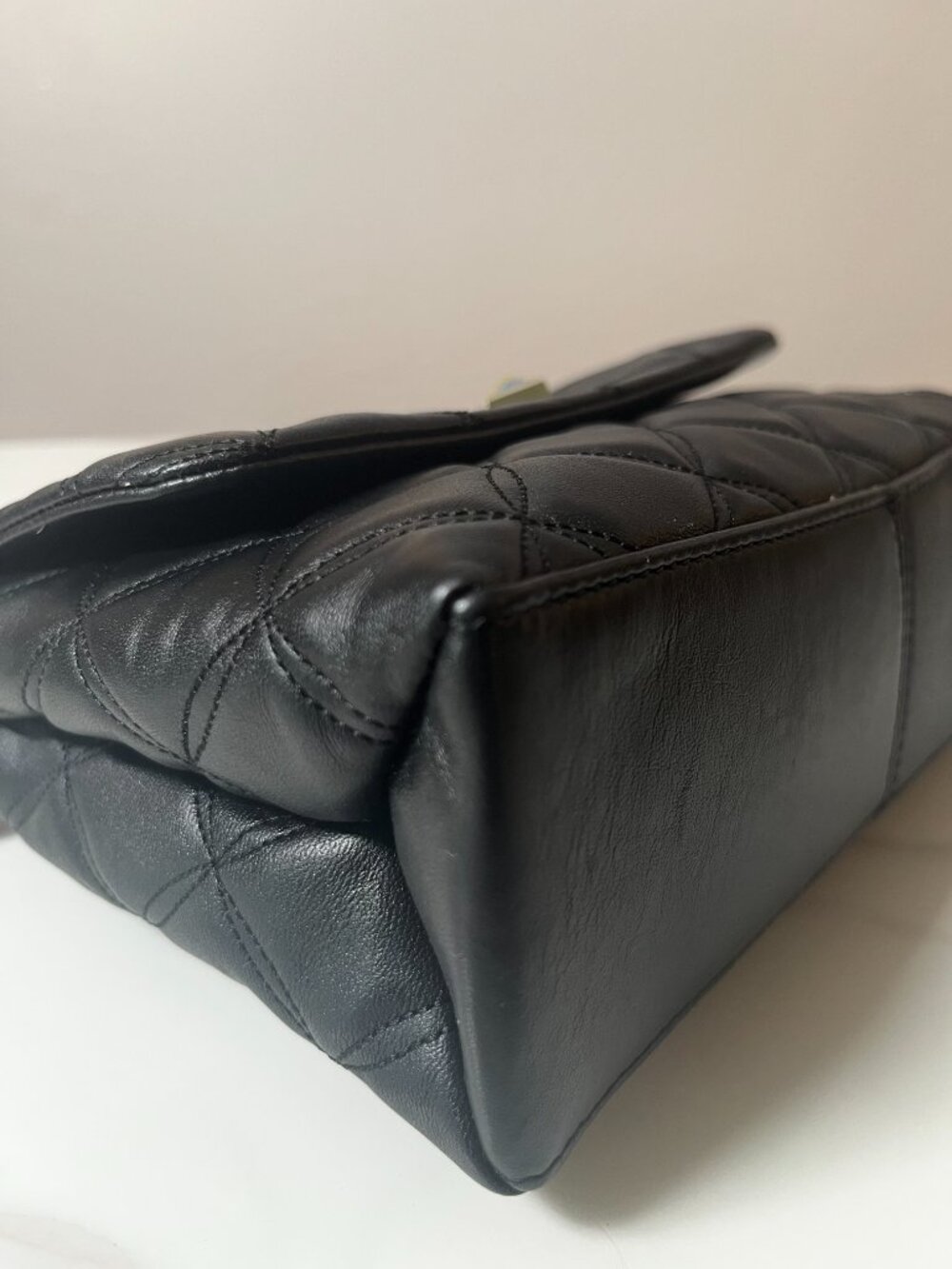 Kate Spade Natalia Medium Black Quilted Leather Flap Shoulder Bag COA - Picture 9 of 16